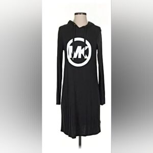 Michael Kors Black Hoodie with Gold Accents